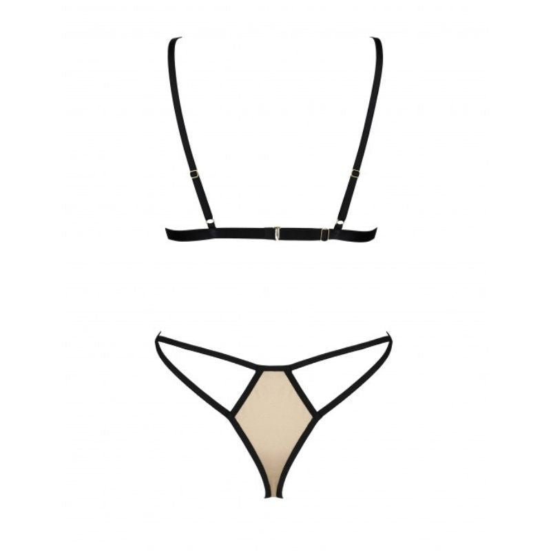 Casmir Sexy BH en Slip Set Indila Goud, achterkant zonder model