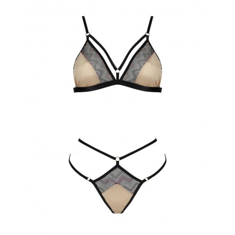 Casmir Sexy BH en Slip Set Indila Goud, voorkant zonder model
