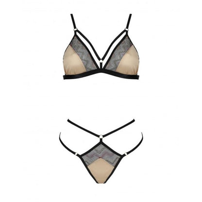 Casmir Sexy BH en Slip Set Indila Goud, voorkant zonder model