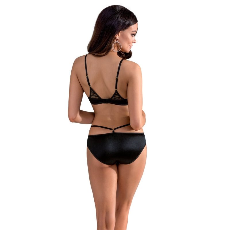 Casmir Sexy BH en Slip Set Lara Zwart, achterkant