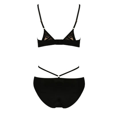 Casmir Sexy BH en Slip Set Lara Zwart, achterkant zonder model