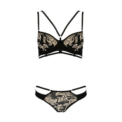 Casmir Sexy BH en Slip Set Victoria II Zwart, voorkant zonder model