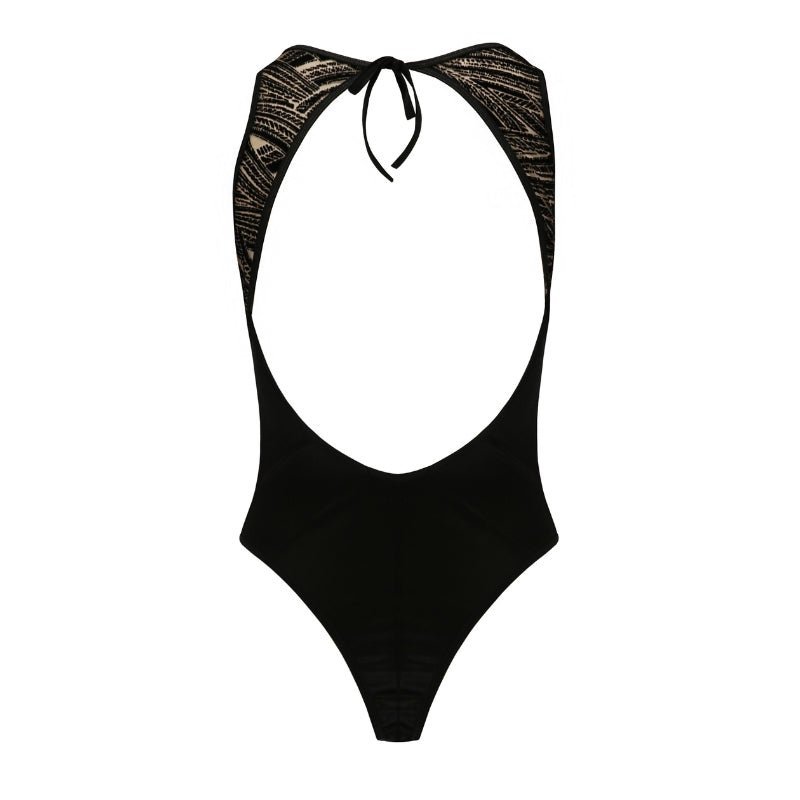 Casmir Sexy Lingerie Lara Body Zwart Goud, achterkant zonder model