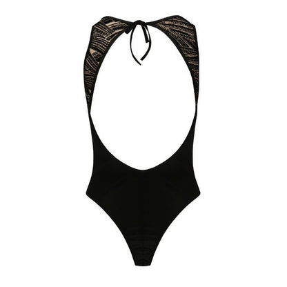 Casmir Sexy Lingerie Lara Body Zwart Goud, achterkant zonder model