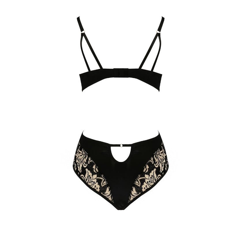 Casmir Sexy Lingerie Victoria Body Zwart Goud, achterkant zonder model