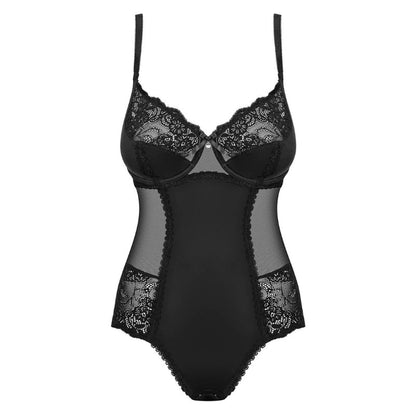 Obsessive Sexy Lingerie Amallie Queen Size Body Zwart, voorkant zonder model