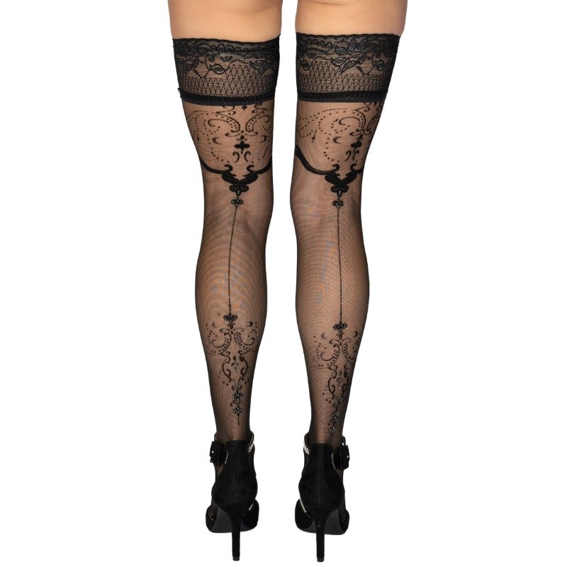 Ballerina's Secret Zwarte Hold-Ups met Kant en Naad - Elegantie voor Speciale GelegenhedenDames lingerie - Xl - body / pantyBallerina's SecretBlack SecretS/M