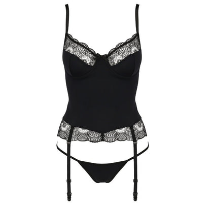 Casmir Alina Jarretel Set - Verfijnde Zwarte EleganceDames lingerie - Jarretel setjesCasmirCasmirS/M