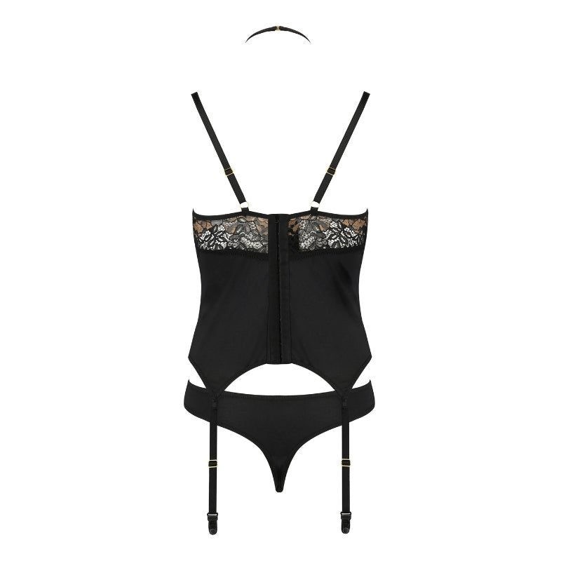 Casmir Divine Jarretel Set - Klassiek Zwart met Gouden KantDames lingerie - Jarretel setjesCasmirCasmirS/M