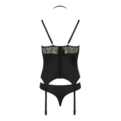 Casmir Divine Jarretel Set - Klassiek Zwart met Gouden KantDames lingerie - Jarretel setjesCasmirCasmirS/M