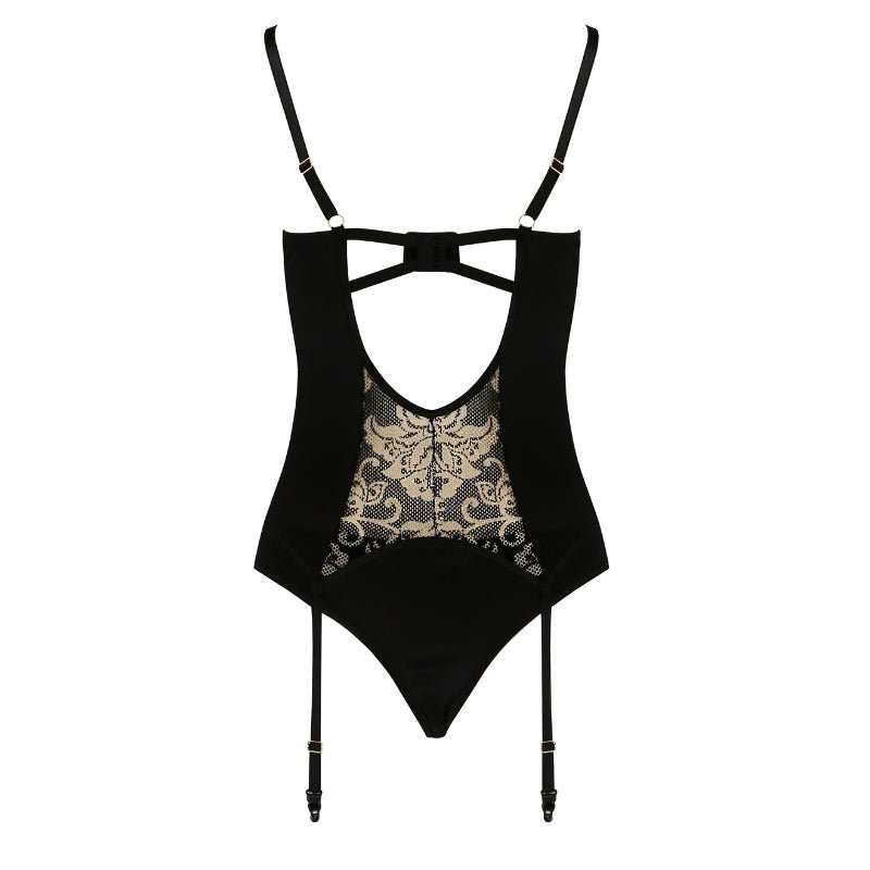 Casmir Victoria Jarretelset - Elegante Zwart met Gouden DetailsDames lingerie - Jarretel setjesCasmirCasmirS/M