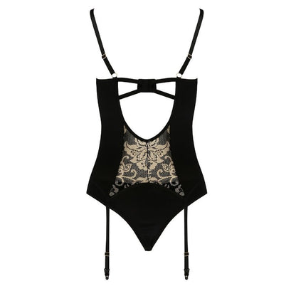 Casmir Victoria Jarretelset - Elegante Zwart met Gouden DetailsDames lingerie - Jarretel setjesCasmirCasmirS/M