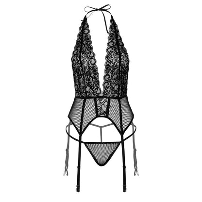 Daring Intimates Cami Garter Jarretelset - Verleidelijk Visnet en CharmeDames lingerie - Jarretel setjesDaring IntimatesDaring IntimatesS/M