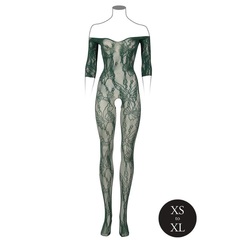 Le Desir Sexy Lingerie Catsuit Kant Groen, voorkant zonder model