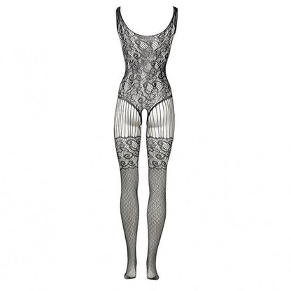 Le Désir Bodystocking met Kantpatroon en Faux Visnet - One SizeDames lingerie - BodystockingLe DesirBodystocking