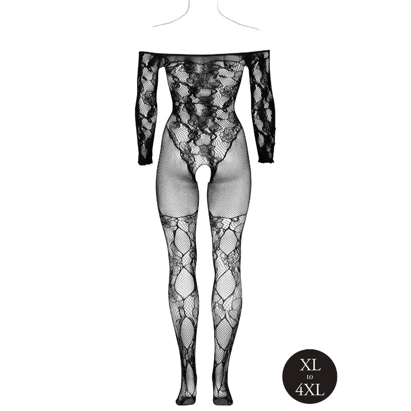 Le Désir Bodystocking met Lange Mouwen Sensueel Zwart - Queen SizeDames lingerie - BodystockingLe DesirBodystocking