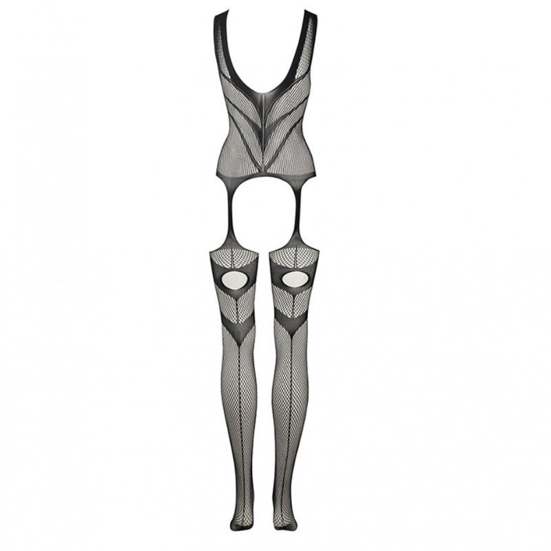 Le Désir Bodystocking met Visnet en Jarretelles - One SizeDames lingerie - BodystockingLe DesirBodystocking
