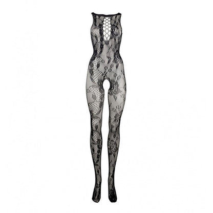 Le Désir Hoge Hals Bodystocking met Kantpatroon - Zwart - One SizeDames lingerie - BodystockingLe DesirBodystocking