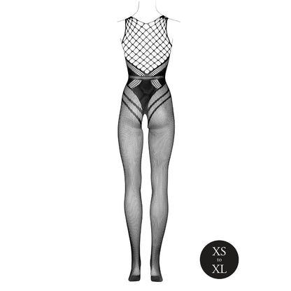 Le Désir Visnet Bodystocking met Open Kruis Zwart - One SizeDames lingerie - BodystockingLe DesirBodystocking