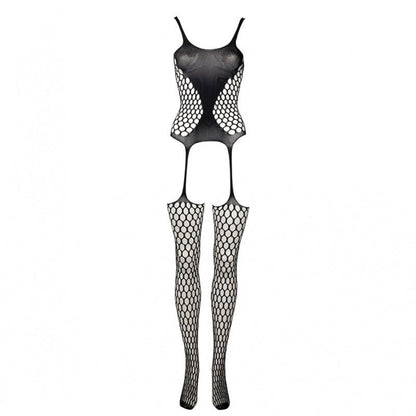 Le Desir Zwarte Catsuit Jarretels Grote Maten Zwart, voorkant zonder model