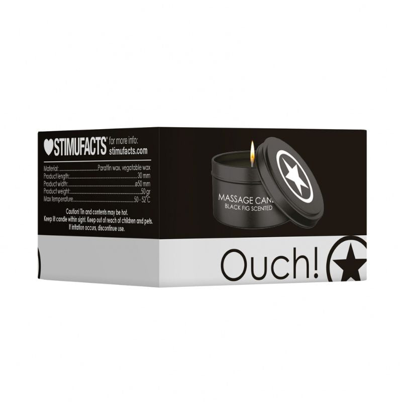 Ouch! Disobedient Massagekaars Zwart - Sensuele Warmte en GeurDrogisterij - VerzorgingOuchGiftbox