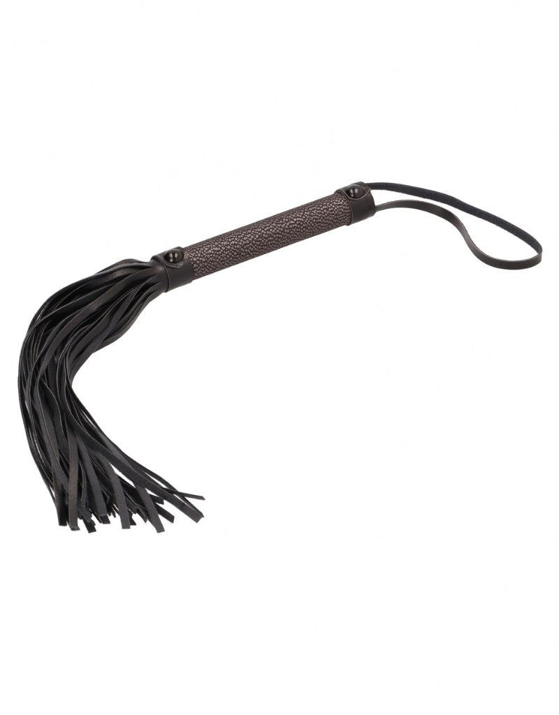OUCH! Dominantie Flogger - Titaniumgrijs Leer voor BDSM ExpertiseBdsm - Zweepjes en knevelsOuchBDSM