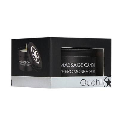 Ouch! Massagekaars Zwart Pheromoon- Sensuele Warmte en GeurDrogisterij - VerzorgingOuchMassage kaarsen