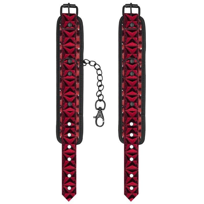 Premium BDSM Handboeien met Ruitpatroon – Neopreen & KunstleerBdsm - BoeienOuchBDSM