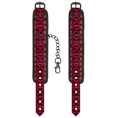 Premium BDSM Handboeien met Ruitpatroon – Neopreen & KunstleerBdsm - BoeienOuchBDSM