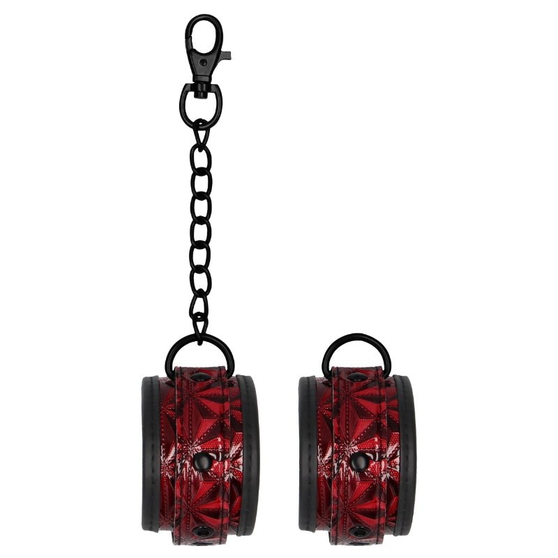 Premium BDSM Handboeien met Ruitpatroon – Neopreen & KunstleerBdsm - BoeienOuchBDSM