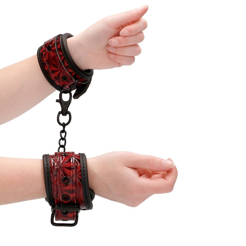 Premium BDSM Handboeien met Ruitpatroon – Neopreen & KunstleerBdsm - BoeienOuchBDSM