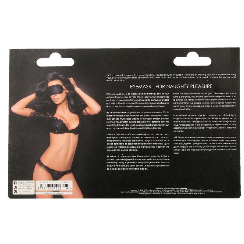 Veelzijdig Zacht Oogmasker - Dubbel Plezier in het DonkerBdsm - Zweepjes en knevelsOuchBDSM